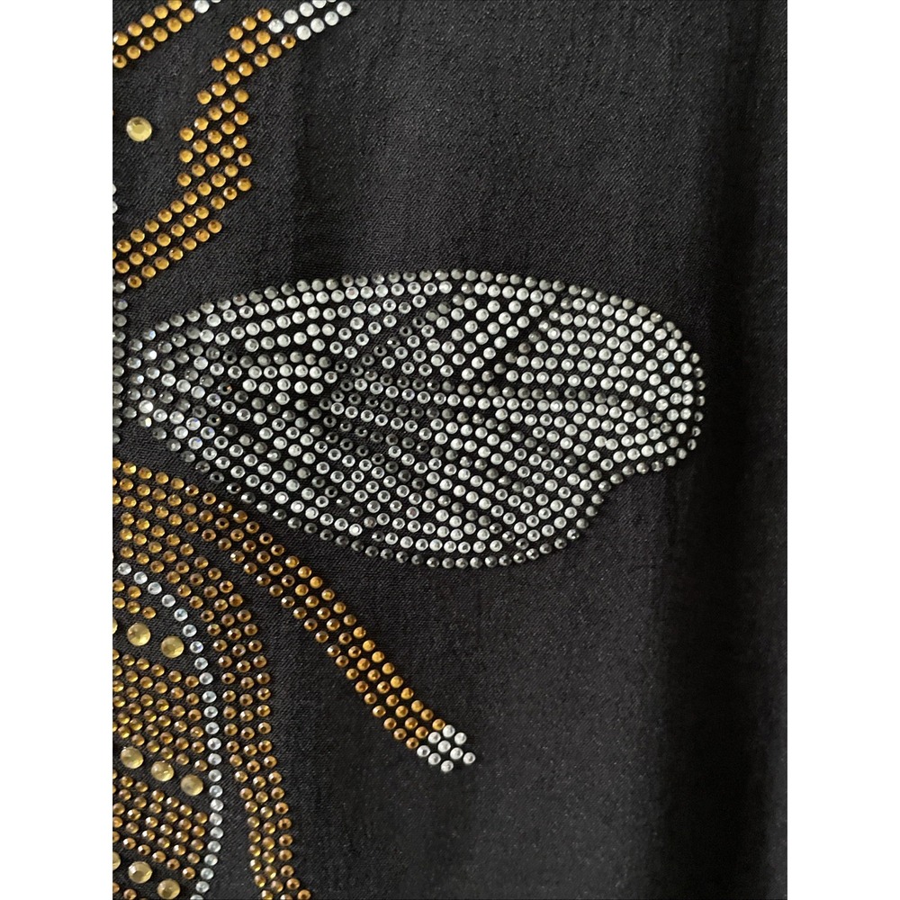 Culture Code XL Black Rhinestone Bee Blazer NWT‎ Pleated Back Jacket - Picture 11 of 16